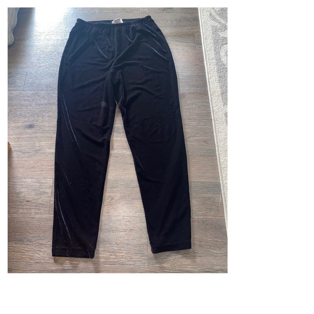 Kathie Lee collection size XL black velour joggers